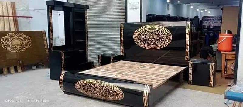 Versace High Gloss Bed /Double Bed /Bed Set/ Bed /Furniture for sale 1