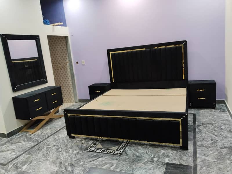 Bed/double bed/wooden bed/furniture/king size bed/luxury bed 6
