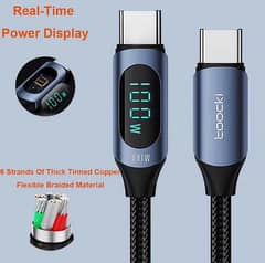 Toocki PD 100W 5A type c to c fast charging cable