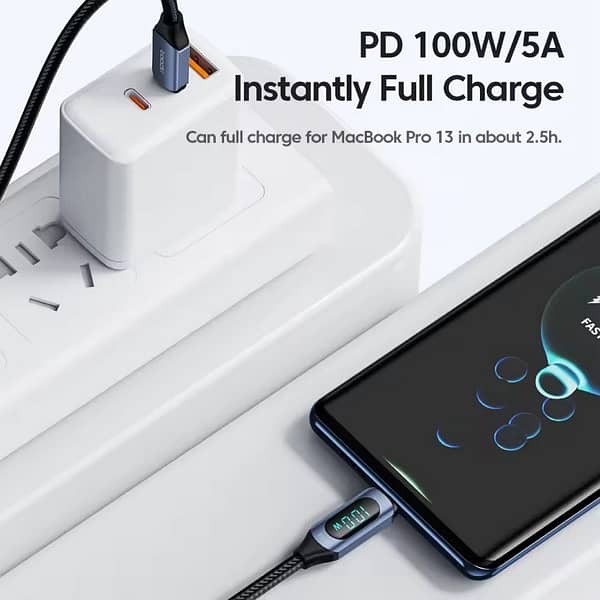 Toocki PD 100W 5A type c to c fast charging cable 1