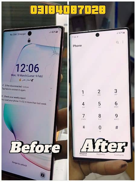 Glass Crack Change Samsung S10,S20,S21,S22,S23,Note20Ultra,Note10, 7