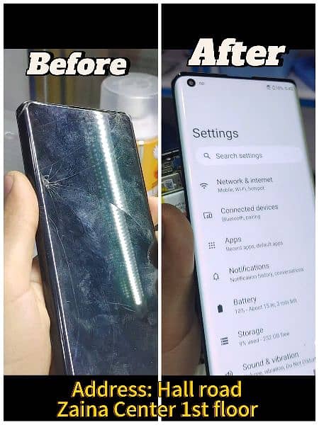 Crack Display repair Samsung S10,S20,S21,S22,S23,Note20Ultra,Note10, 6