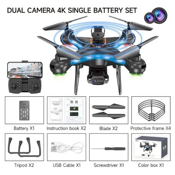 F192 double camera drone HD Camera Drone 4