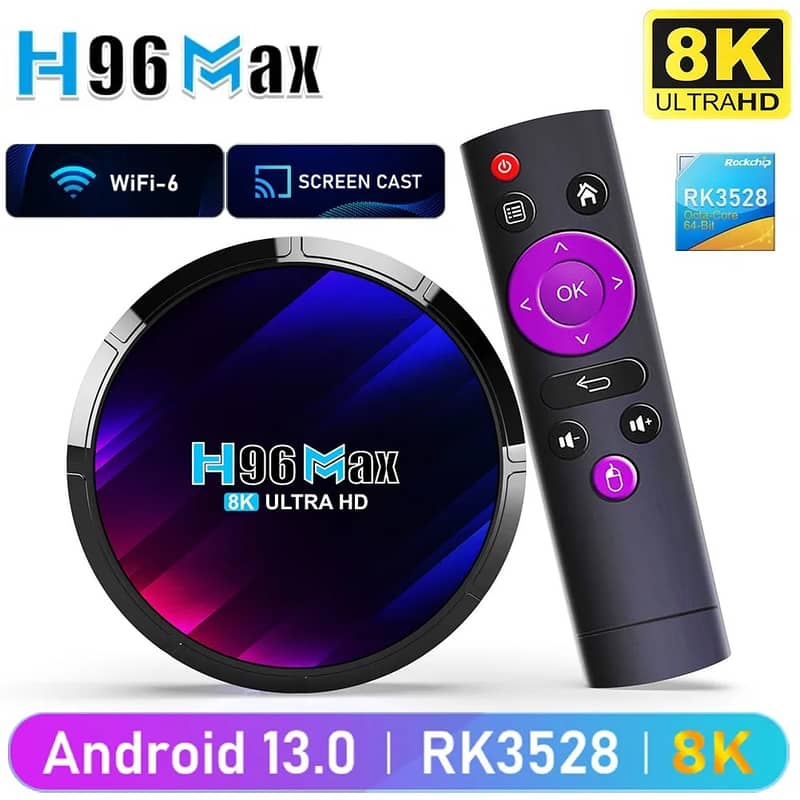 H96 MAX Android 13 TV BOX 4GB 64GB 2