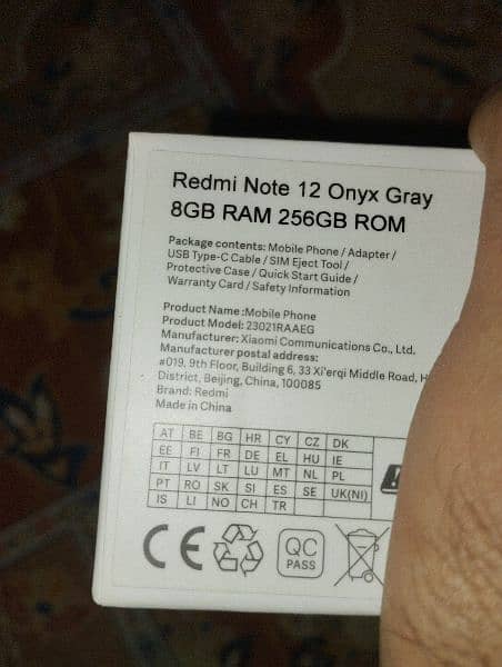 Redmi note 12 8+4/256gb non pta with complete box 5