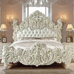 bed set, double bed, king size bed set, bedroom furniture, bridal set