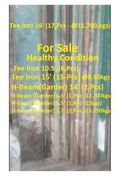 Garder + Tee Iron For Sale Out RS,200 Per kgs