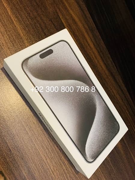 Sealed 1 Year Warranty Apple iPhone 15 Pro Max White Silver Titanium 2