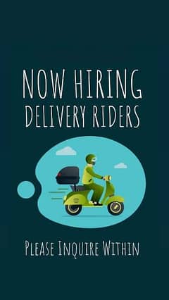 Delivery Rider Jobs contact:03082440919/03121109964)