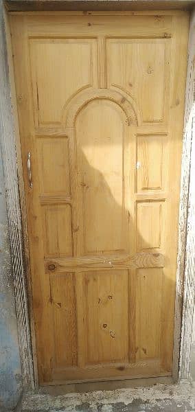 made of wood door length of door is 7 ft and width is 33 inch 2