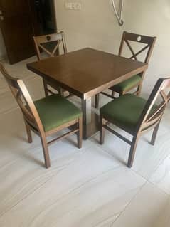 solid Ash wood table with 4 chairs