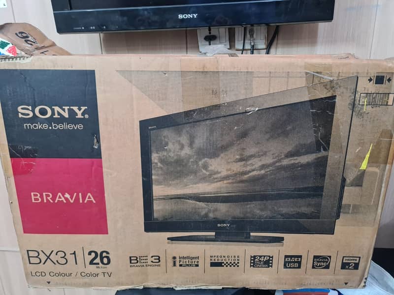 Original Sony lcd bravia 26 inch with box and stand original pic attac 4