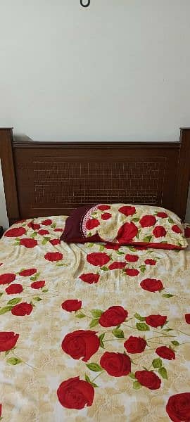 Single bed with side table ( only bed no mattress) 1