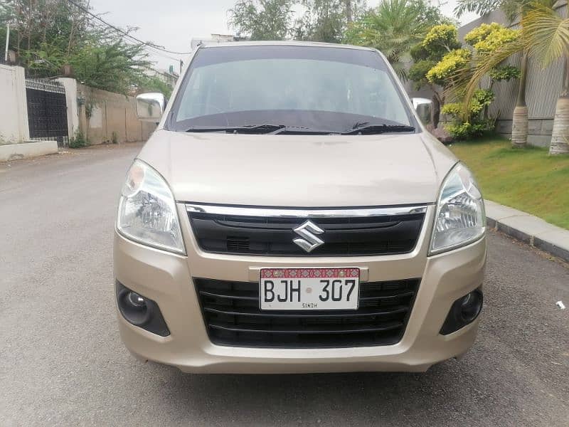 Suzuki wagonr vxl model 2017 first owner original sand beige metallic 3