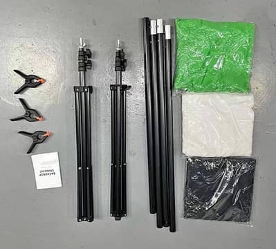 BACKDROP SET CHROMA KIT 3 CHROMA TRIPODS & ROD