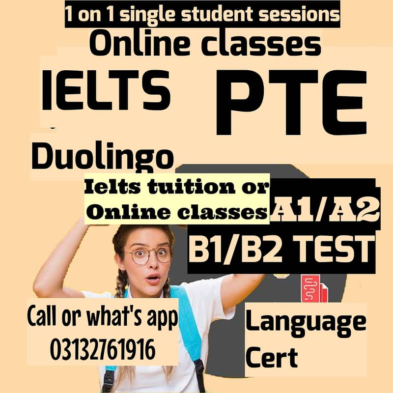 IELTS PTE DUOLINGO LANGUAGE CERT TUTOR OR ONLINE CLASSES 0