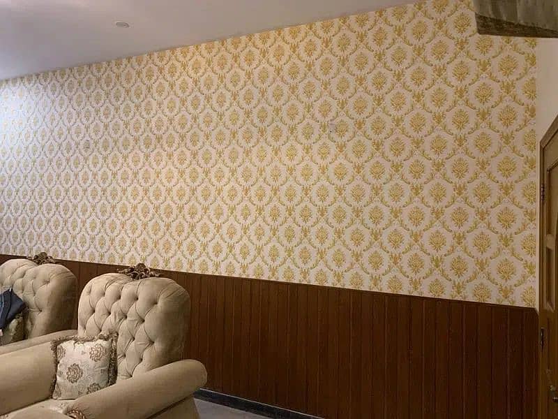 wallpaper/pvc panel,woden & vinyl flor/led rack/ceiling,blind/gras/flx 17