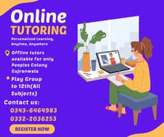 Online tutoring(Play group to 12th)+2 day free demo classes