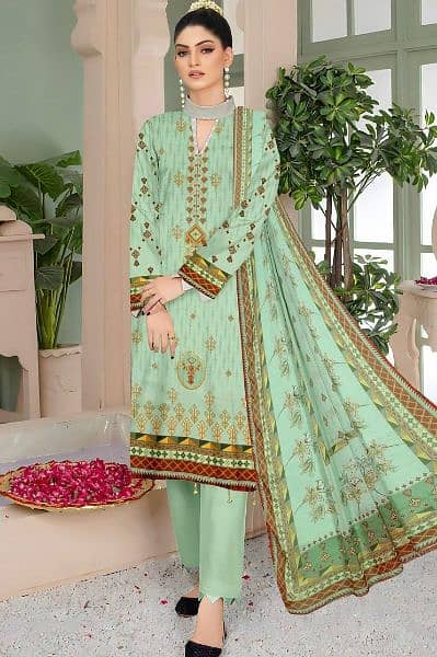 ladies wear/ lawn collection/ formal dress 5