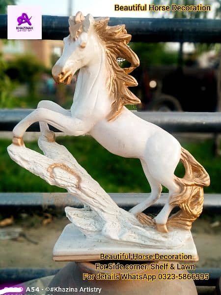 Elegant Fancy Horse for Corner Shelf Table outdoor Garden 
by Khazinah 1