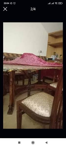 6seater dinning table pure wood 0