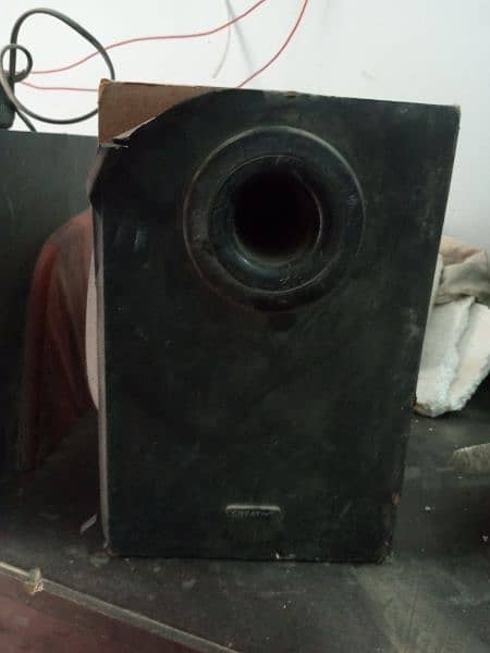 wooden sub woofer and speaker 8