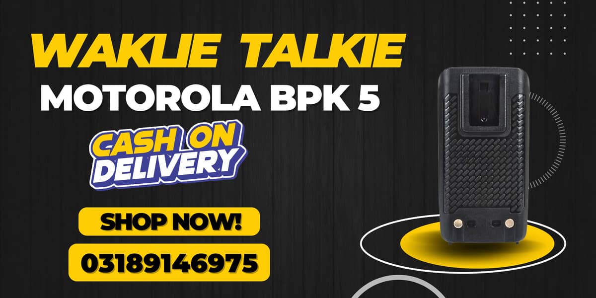Walkie Talkie | Wireless Set Official Motorola BPK 5 Two Way Radio 0