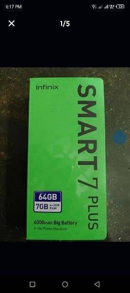 Infinix Smart 7 plus 4+3 ×64 4