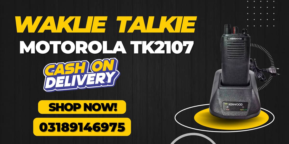 Walkie Talkie | Wireless Set Official Kenwood Tk2107Two Way Radio 0
