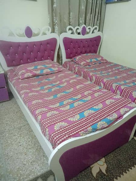 Bed set with study and side 4