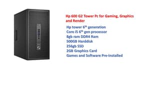 HP 600G2 TOWER PC FOR GAMING AND RANDERING