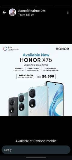 Honor X7b 8GB 256GB
