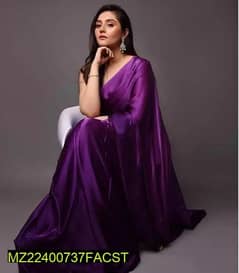 new unstitched purple silk saree for women 0