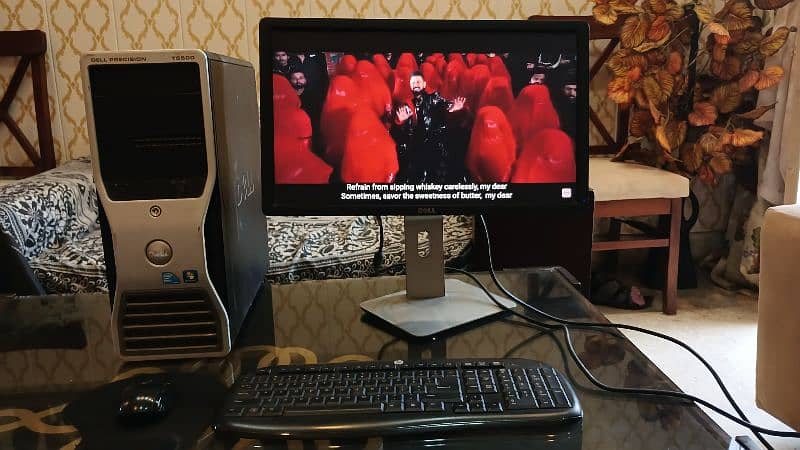 Dell Gaming PC LCD Monitor / DELL T5500 / Wireless Keyboard+Mouse 6