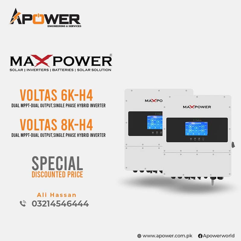 MaxPower Voltas 6K & 8K H4 Single Phase Hybrid Inverter 0