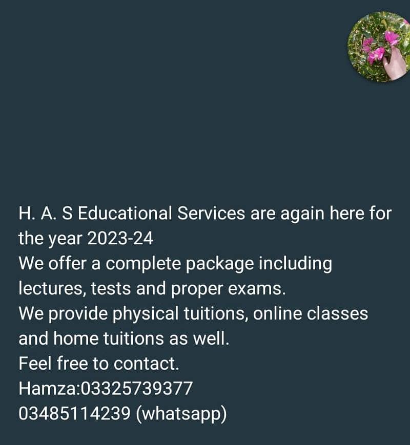Home tutor available 0