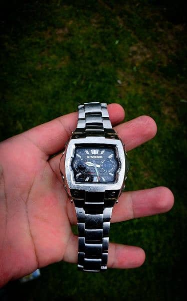 Casio G-Shock G-011D-1A “The Cube” Black Waffle Dial Steel Metal Analo 3