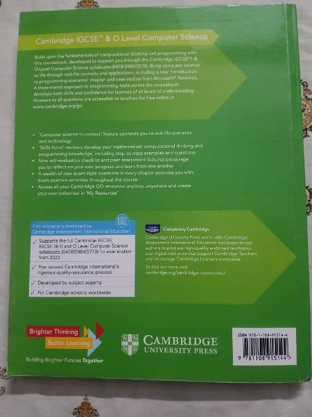 Computer science course book cambridge o levels 1