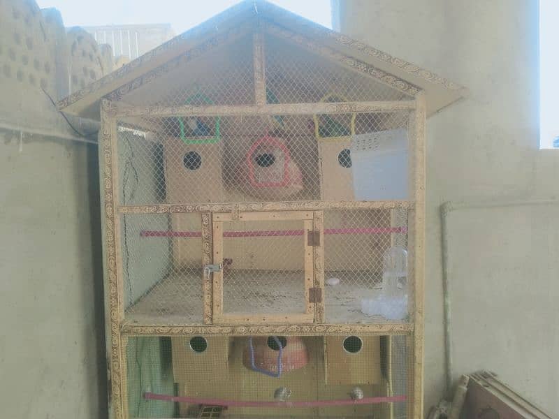 Wooden 3 Portion Cage 3Month Used 1