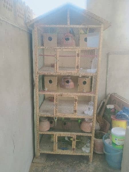 Wooden 3 Portion Cage 3Month Used 4