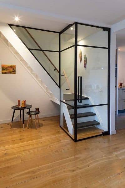 Staircase glass Partition, folding Mosquito Net 1