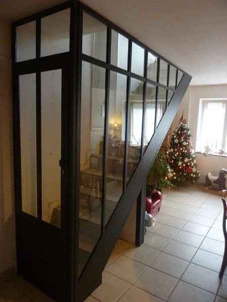 Staircase glass Partition, folding Mosquito Net 2