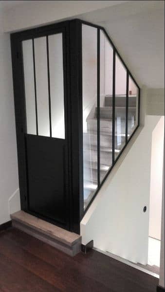 Staircase glass Partition, folding Mosquito Net 4