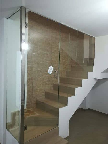 Staircase glass Partition, folding Mosquito Net 5