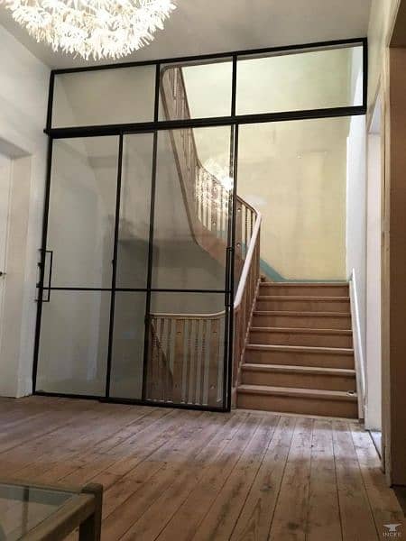 Staircase glass Partition, folding Mosquito Net 6