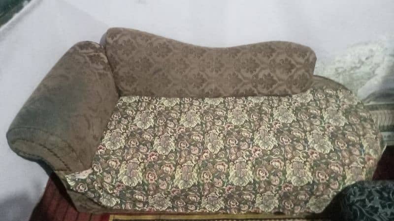 five seater pure wooden sofa set + dewan 2