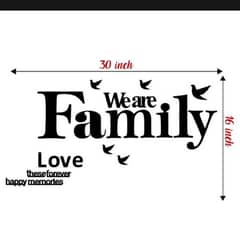 Size Wooden Family love frame  clock New 3D Wooden Clock 0