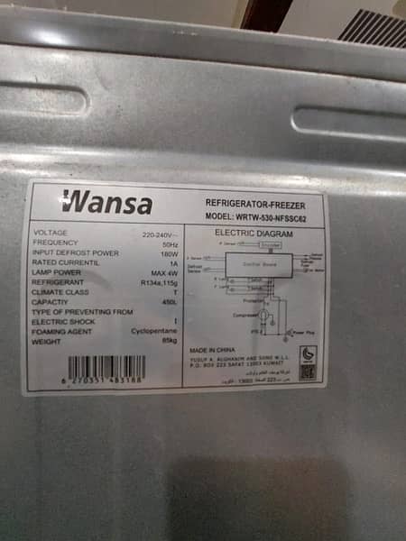 wansa fridge for sale 1