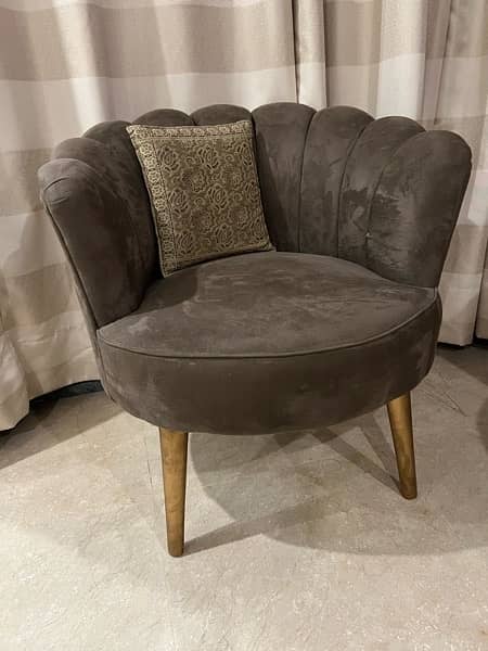 2 single seat sofa chair with coffee table 1