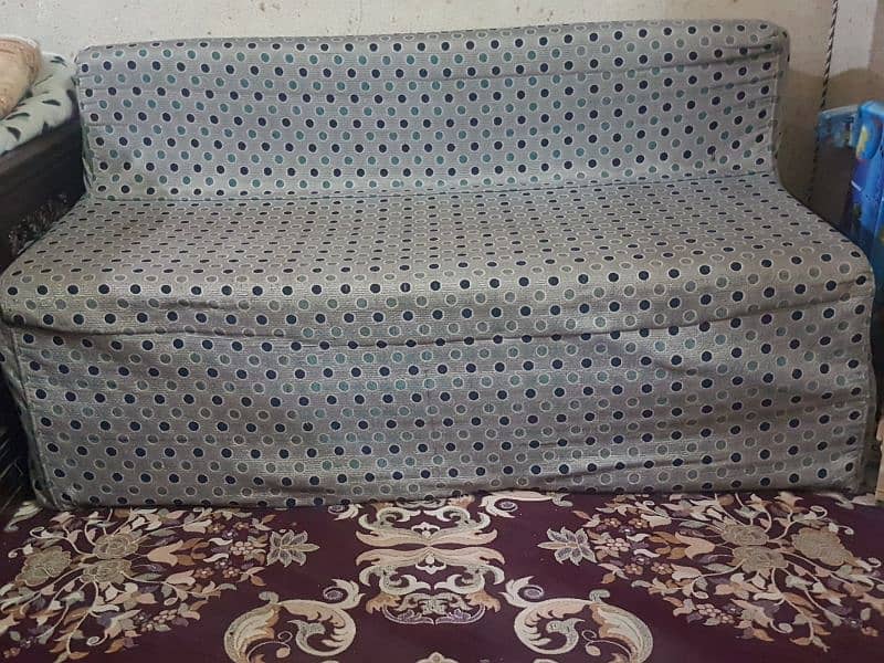 sofa cum bed with cover . can be used as both sofa and bed. 1